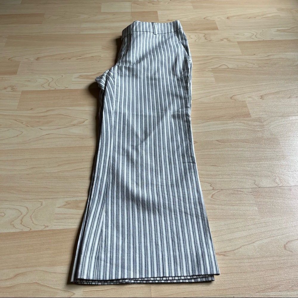 Club Monaco Stipe Wide Leg Pants Bottoms High Waist Size 0